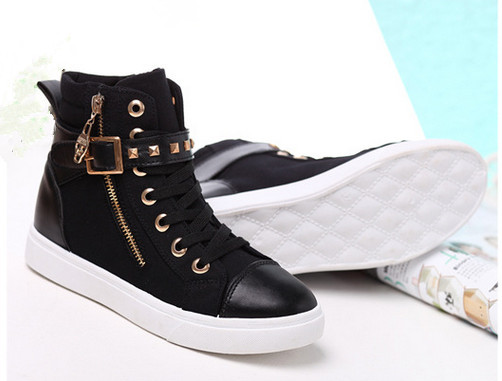 New Fashion Style Girl Canvas Shoes with Zipper (NF-9)