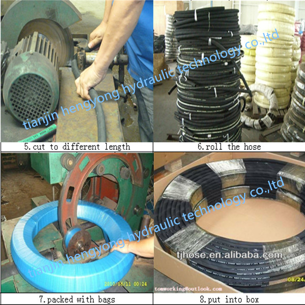 Rubber Spiral Steel Wire Reinforced Hose DIN En 856 4sh Hydraulic Hose