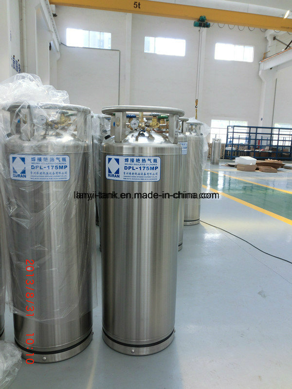 2000L and -196 Good Quality Cryogenic Storage Tank for Lar, Lox, Lin with Valves