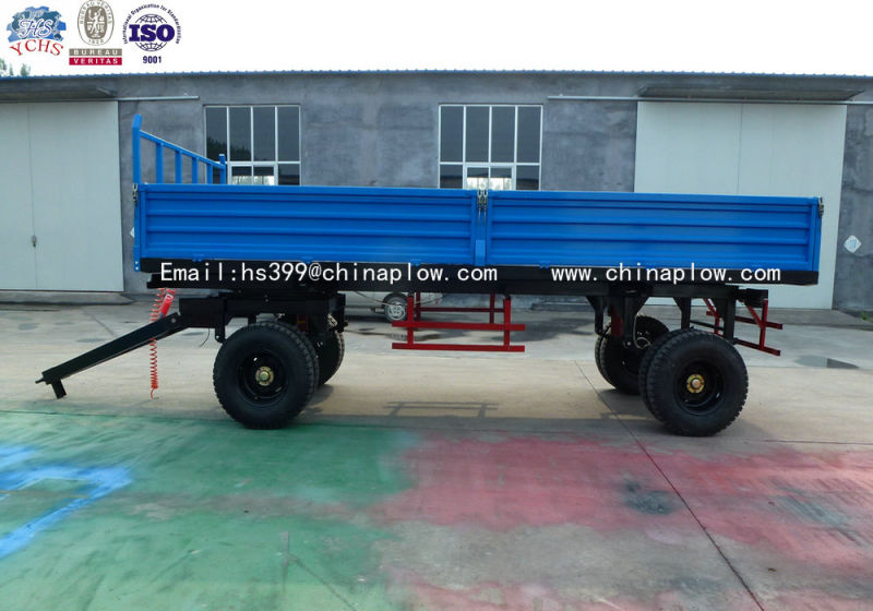 Factory Supply Double Axle Farm Trailer with Low Price for Sale