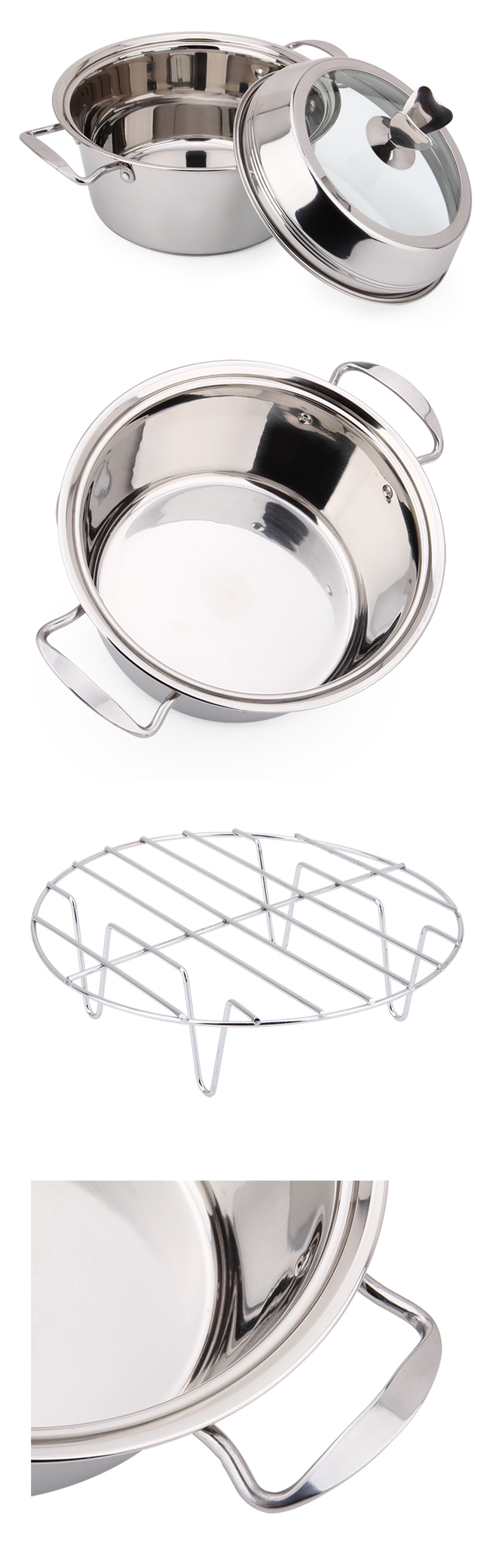 Fashionable Shape Stainless Steel Stock Pot & Soup Pot