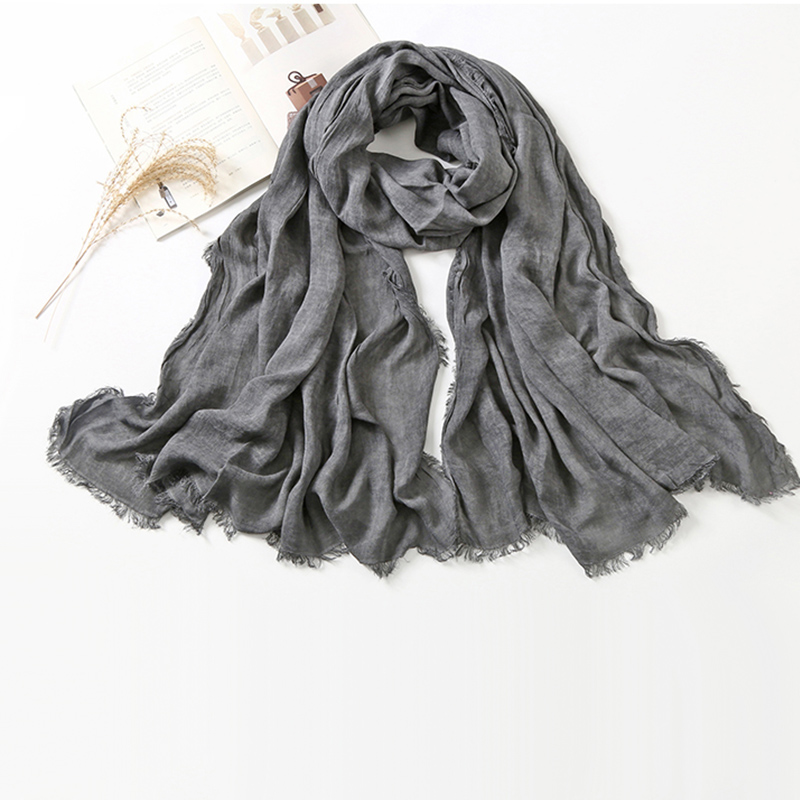 Lady Solid Color Rayon Scarves Shawls