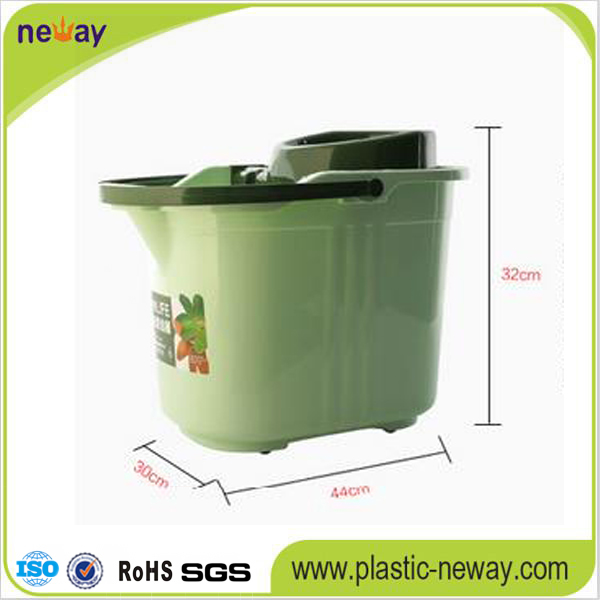 Spin Plastic Mop Bucket with Wheels