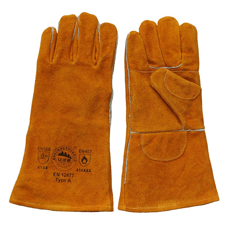 Double Palm Leather Hand Protection Cut Resistant Gloves for Welding