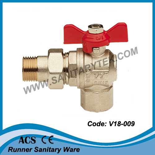 Butterfly Handle Brass Angle Ball Valve (V18-009)