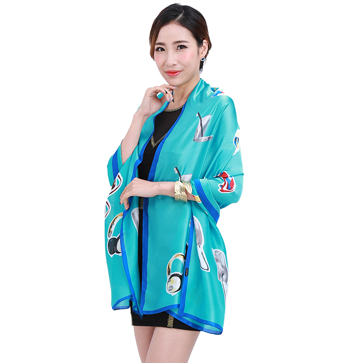 Lady Fashion Digital Printed Polyester Scarf