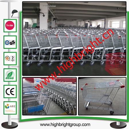 Plastic Sprayed Special Design Hand Shopping Cart Trolley