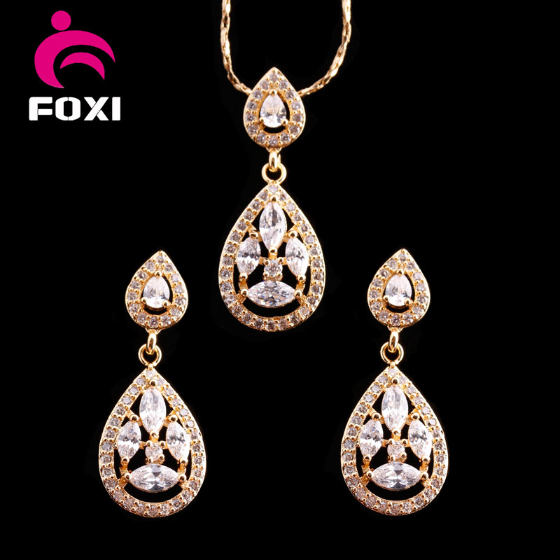 Charming Hot Selling Gemstone Pear Shape Jewelry Set for Women