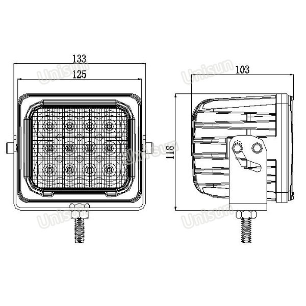 24V 5inch Auxiliary 60W LED off Road Work Lights