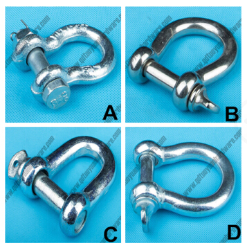 Electric Galvanized Us Type Steel Screw Pin D Shackle