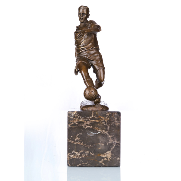 Sports Figure Football Player Home Deco Bronze Sculpture Statue TPE-737