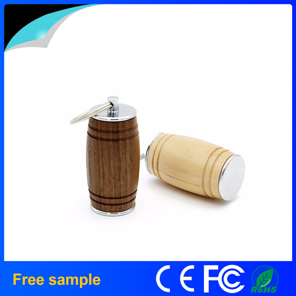 2016 Wholesale China Real Capacity Wood Wine Bucket Style 8GB USB Stick