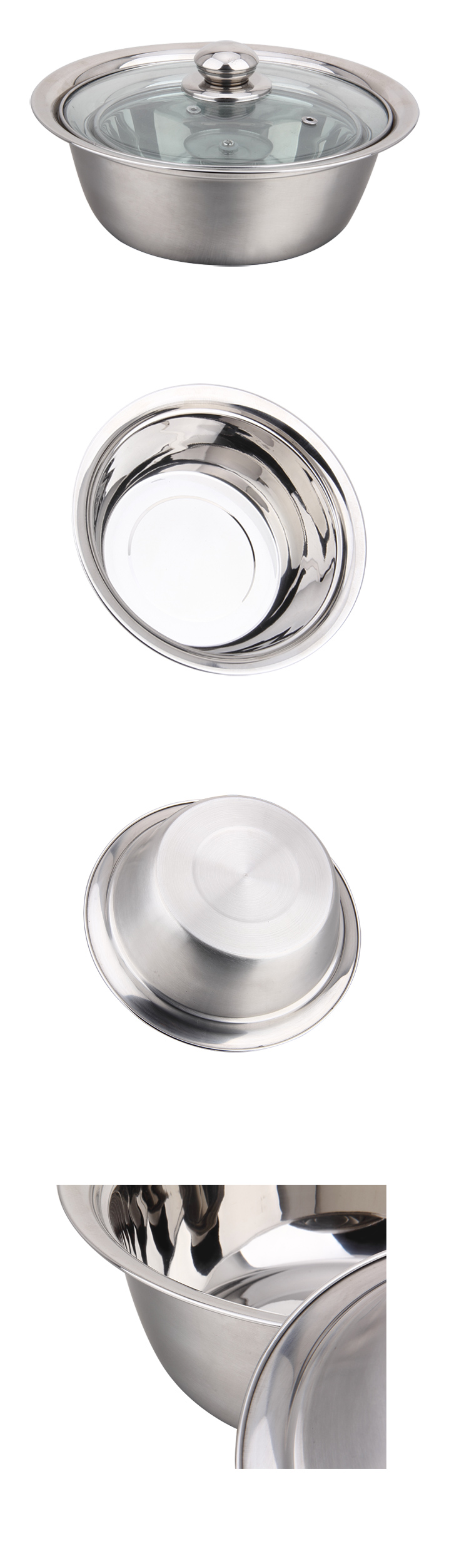 European 2 Pieces Multi-Purpose Stainless Steel Pot with Lid