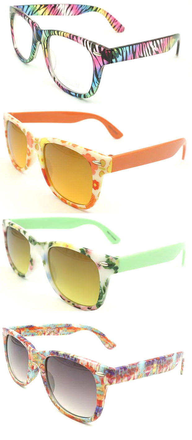 New Colorful Pattern Hot Selling UV400 Wayfarar Sunglasses (20131)