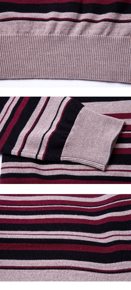 ODM Striped Wool Acrylic Pullover Man Sweater