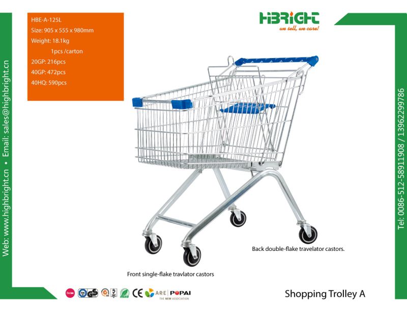 Aluminium Shopping Trolley for Convenience Stores and Supermarket