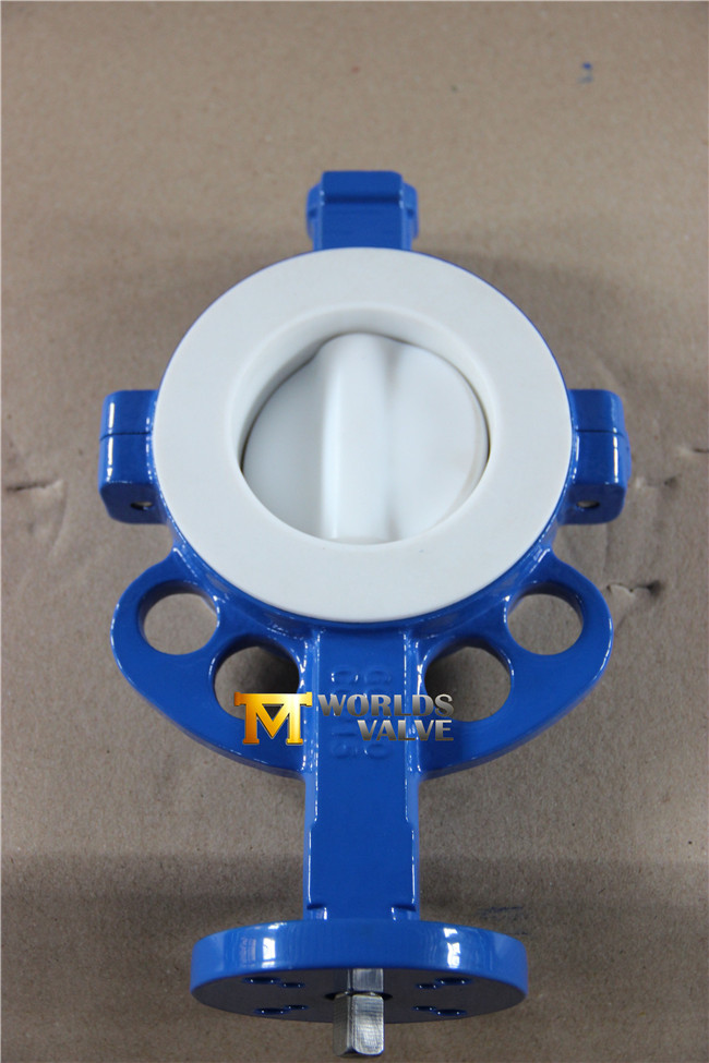 ANSI Ci Split Body PTFE Seated Wafer Butterfly Valve