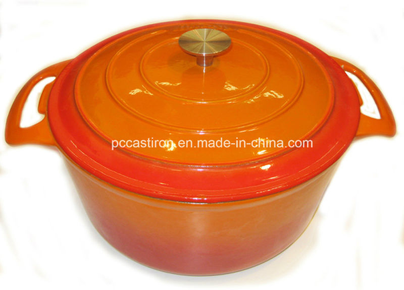 Enamel Cast Iron Casserole Cookware with Cover Dia 24cm 28cm