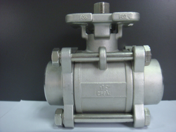 3PC Stainless Steel Bw Ball Valve with ISO5211 Pad