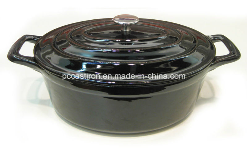 Black Highlight Enamel Cast Iron Casserole Size 31X23