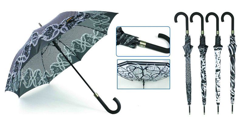 Black&White Aluminum Compact Umbrella (YS-3FM21083937R)