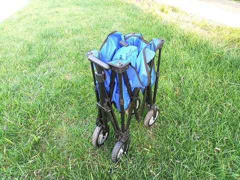 Colourful Folding Wagon for Fishing or Shopping