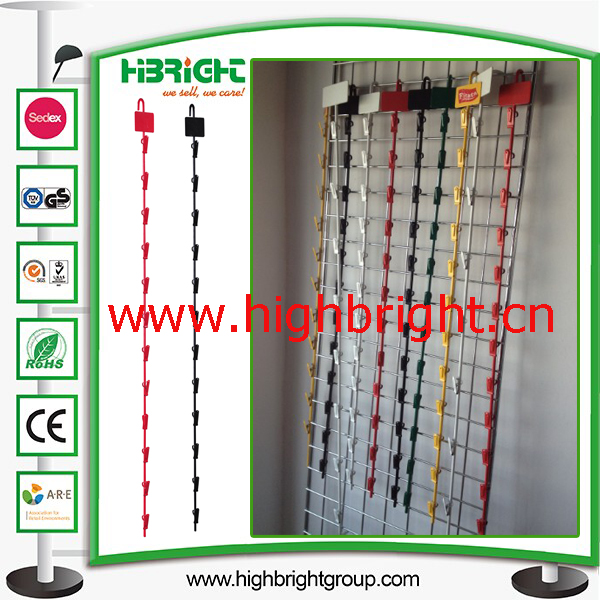 Supermarket Retail Metal Hanging Display Clip Strip