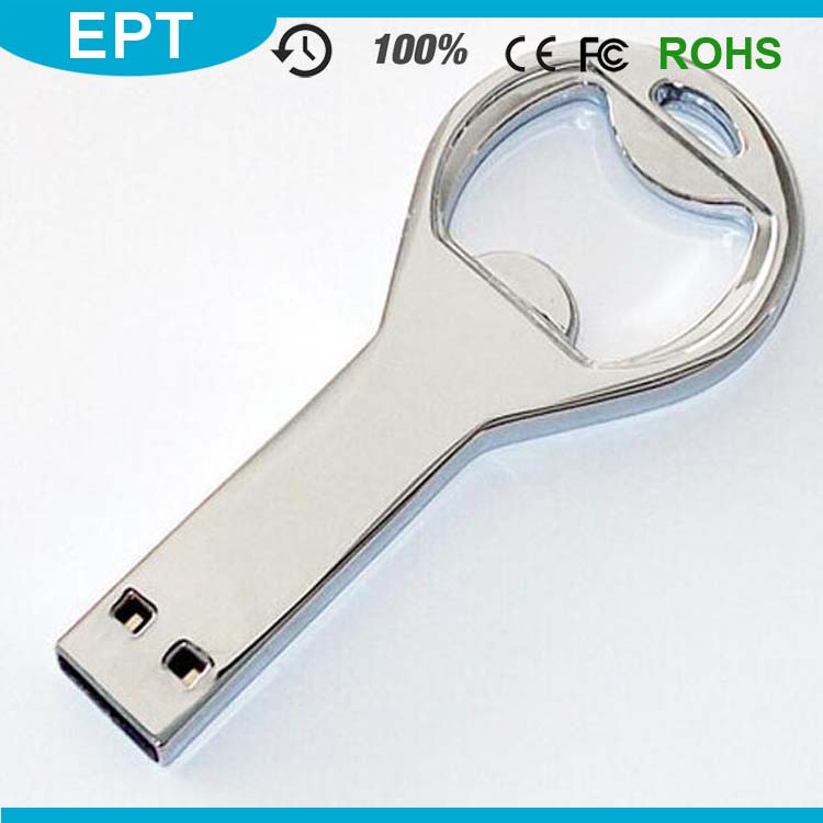 Metal Bottle Opener Key Shaped USB Flash Drive (TD082)