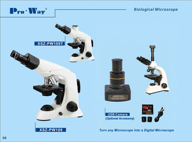 40X-1000X LED Seidentopf Binocular Biological Microscope (XSZ-PW109)