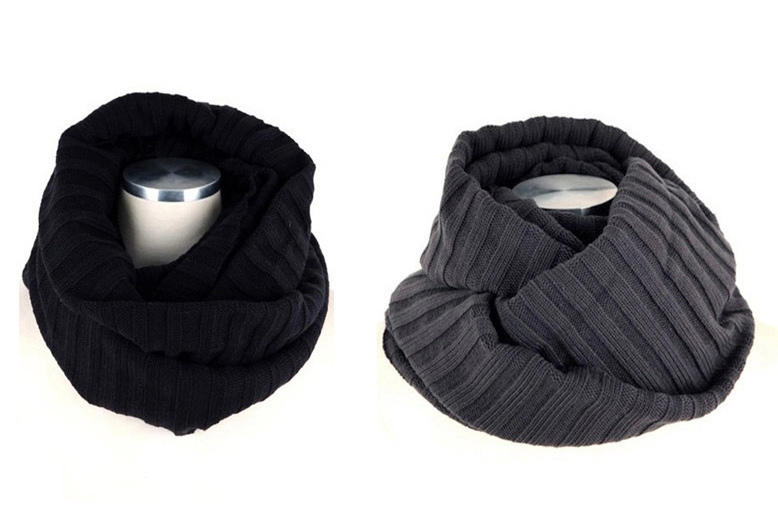 Mens Womens Unisex Hood Wrap Multiple Style Neck Warmer Thick Winter Knitted Scarf Loop Snood (SK805)