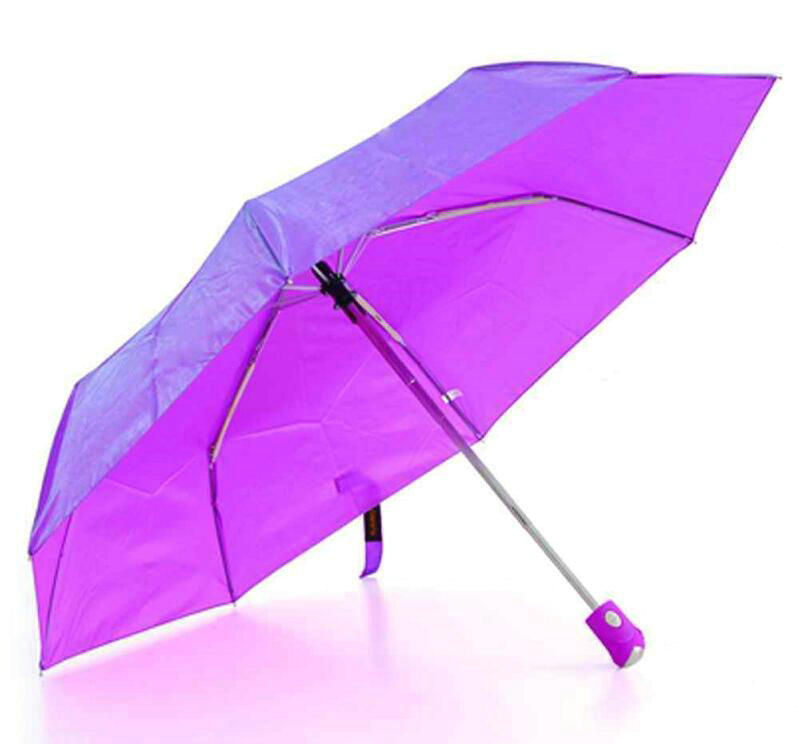 Color Changing Cloth Foldable Duomatic Umbrellas (YS-3FD22083511R)