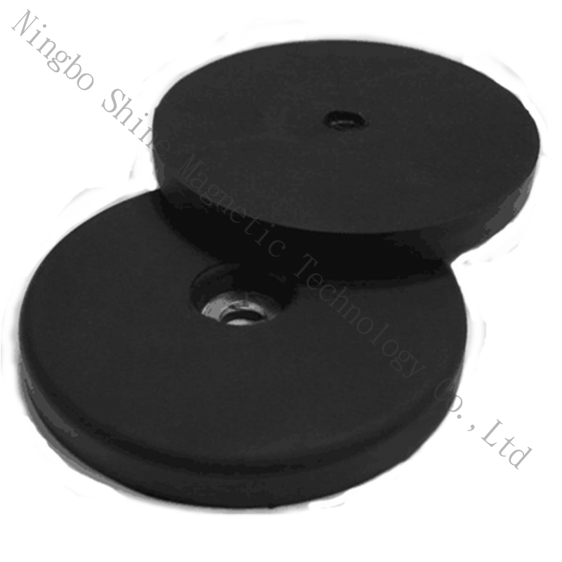 Strong Permanent Neodymium Pot Magnet/ Holding Magnet Rubber Coated D88mm