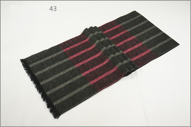 Men's Womens Unisex Reversible Cashmere Feel Winter Warm Printing Thick Knitted Woven Scarf (SP821)