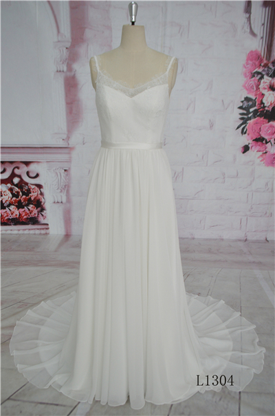 Summer Beach Style Chiffon Wedding Dress2016