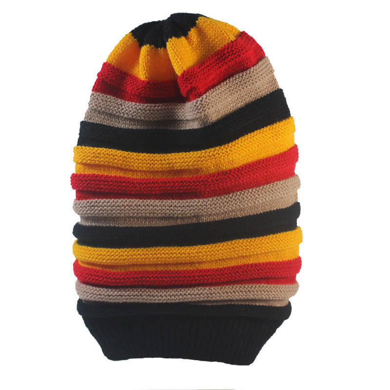 Womens Mens Unisex Knitted Colorful Fancy Rainbow Stripes Hat Beanie (HW126)