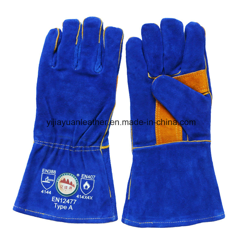 Leather Industrial Labor Safety Welding Gloves