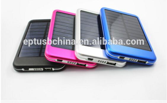 6000mAh Solar Power Bank Panel Charger with LED Light