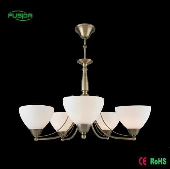 European Iron Glass Chnadelier Pendant Lighting for Home