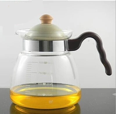 Heat Resistant Glass Tea Pot Cold Water Kettle (1000ml)