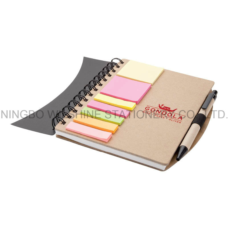 Custom High Quality Hardcover Sticky Note Pad with Pen (NP102)