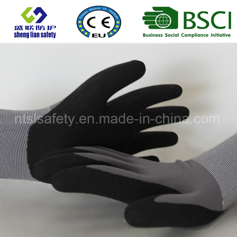 Nitrile Coating, Sandy Finish Safety Work Gloves (SL-NS110)