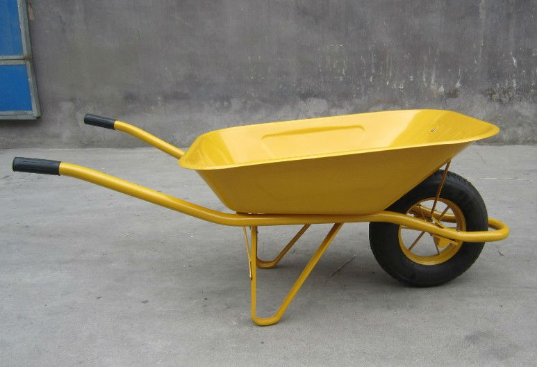 Yellow Metal Tray Garden Barrow Wheel Cart Wb6400