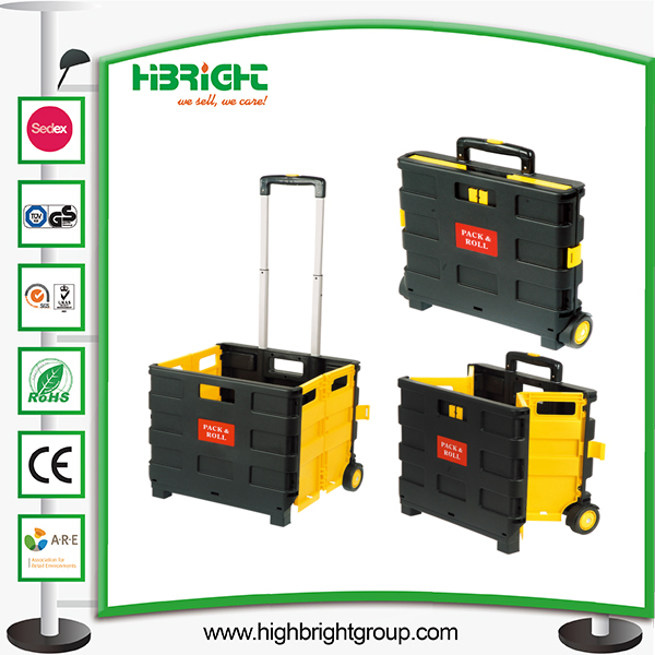 Foldable Pack and Roll Shopping Cart Trolley