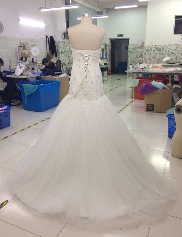 Aoliweiya Brand New Real Sample Bridal Wedding Dress Mermaid