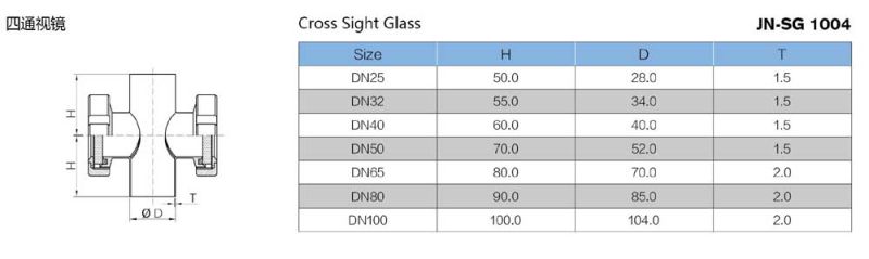 Stainless Steel Sight Glass with Light (JN-SG2004)