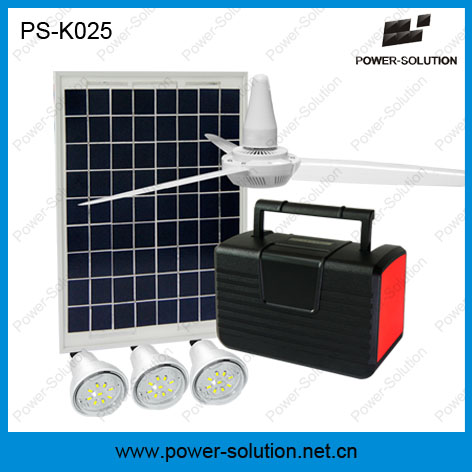 10W Solar Lighting Kits with Cooling Fan FM 3bulbs