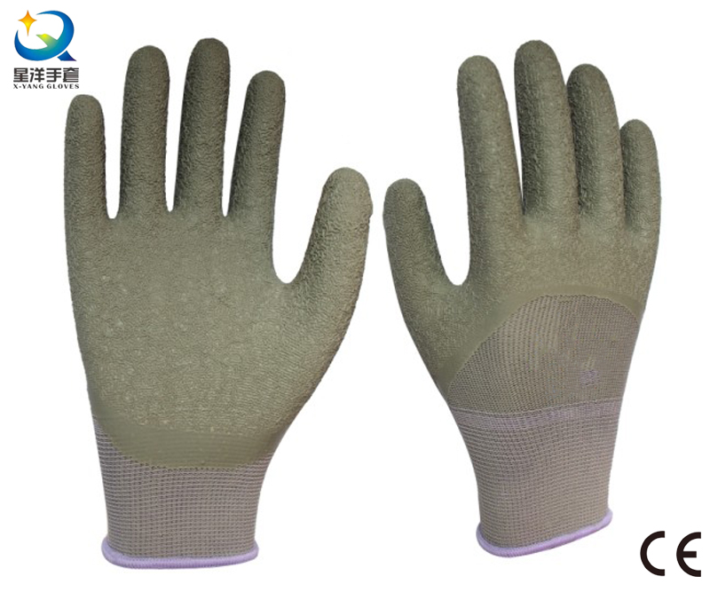 13G Polyester Liner Latex 3/4 Coated Work Glove