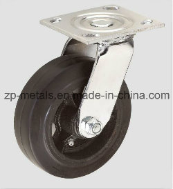 4inch Heavy-Duty Iron Rubber Swivel Caster Wheel