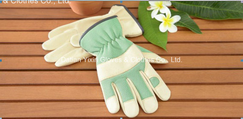 Green Garden Glove-Leather Working Glove-Safety Glove