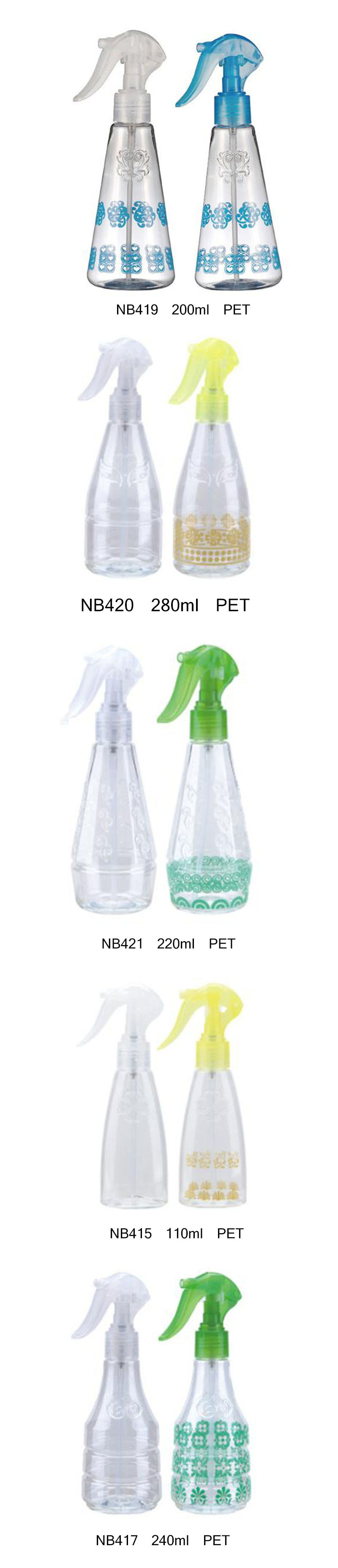 240ml Plastic Trigger Sprayer  Bottle for Personal Care (NB417)